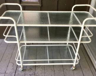 Vintage Brown Jordan "Rare-Hard to Find" Patio  Bar Cart on Casters