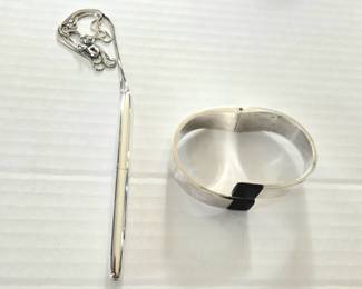 Sterling Silver Pen & Bracelet 