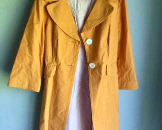 Charles Nolan Two Button Orange  Mid Length Coat