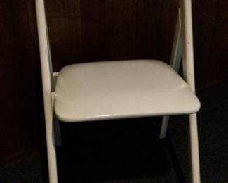 Vinyl Seat w/Lucite Back 1 of 4 Stakmore Chairs