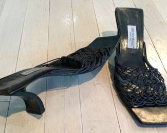 Bruno Magli Mules w/Architectural Flared Heel