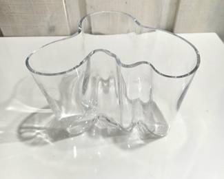 Clear Glass Savoy Vase by Alvar Aalto