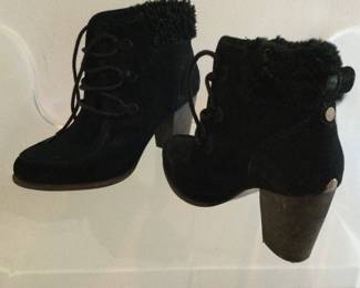 UGGS Suede Wood Heel Boots