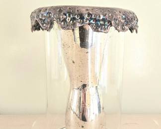 Afra and Tobia Scarpa Silver & Glass Vase