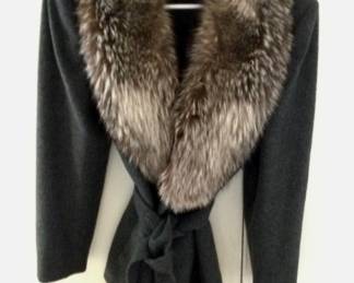 Wool Jacket w/Mink Collar