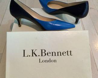 L.K. Bennett of London Blue Black Pumps