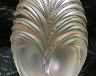 LaLique Crystal "Chamarel" Vase 5.2" Signed