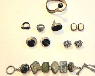 Vintage Signed Sterling Silver Jewelry 