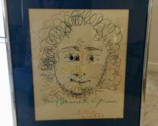Picasso Lithograph "Pour I'Universite de Geneve
