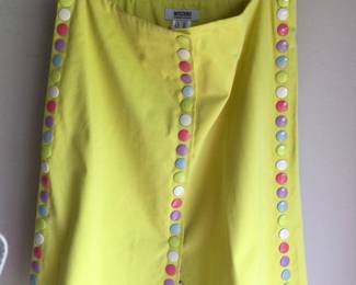 Vintage Moschino Skirt w/Metal Disc Accents