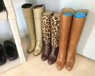 Leather Boots Knee High