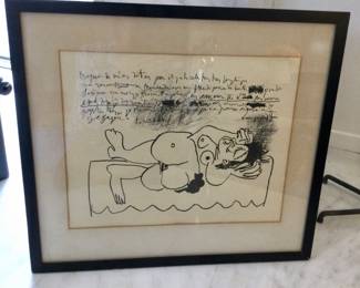 Picasso Lithograph "Homage To Braque"