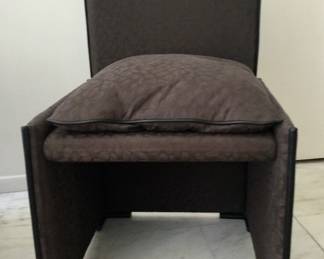 Mario Bellini Set of 8 Dining Chairs (rich dark brown fabric)