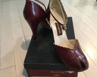 Cleo Bottier Ankle Strap, Peep Toe Heels
