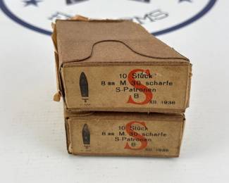 1938 GERMAN OCCUPIED AUSTRIAN 8X56 AMMO