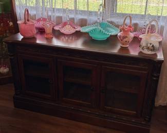 Fenton Glass and Credenza