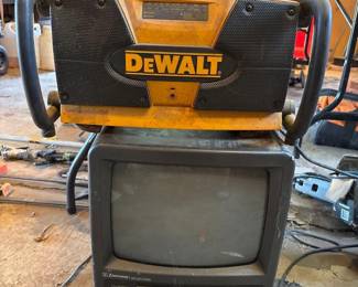 DeWalt Radio and Emerson TV with VCR