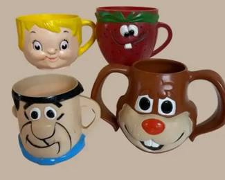 Vintage Character Figural Mug Collection