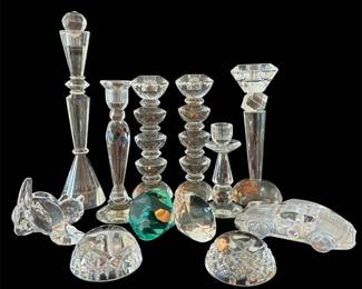 Shannon Crystal Candlesticks & Decorative Paperweights