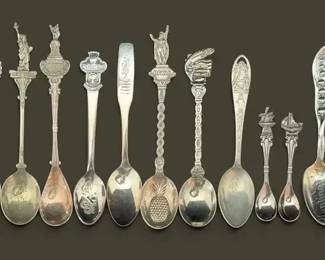 Vintage Souvenir Collector Spoons *Sterling Silver & International Travel Collection