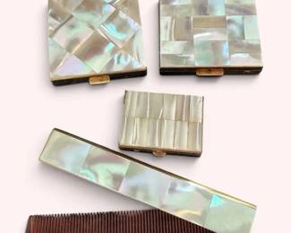 Vintage Volupt Mother-of-Pearl Vanity Set