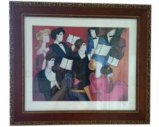 Signed Contemporary Chamber Orchestra Figurative Art Print
