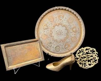 Assorted Vintage Brass Decor
