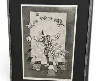 Signed Limited Edition Figurative Art Etching “Progress” 5/10 Print