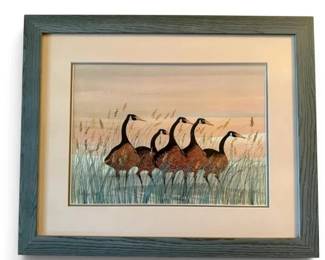 P. Buckley Moss Framed Canada Geese Print