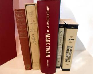 Mark Twain Book Collection with Heritage Press Tom Sawyer & 1935 Yale Edition