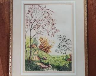 Vintage LOUIS RAMET Signed Print