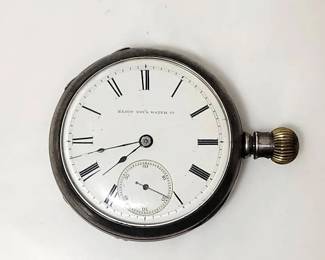 013 1879 ELGIN Coin Silver Pocket Watch