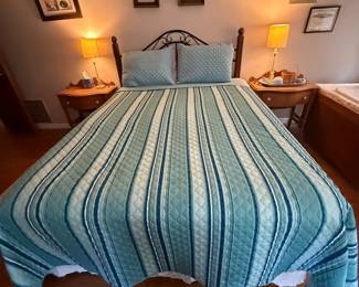 Queen size bed with headboard
