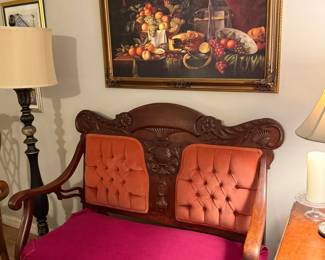 Victorian / Eastlake-inspired parlor settee or loveseat