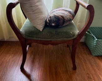 Vintage Regency Revival backless vanity bench