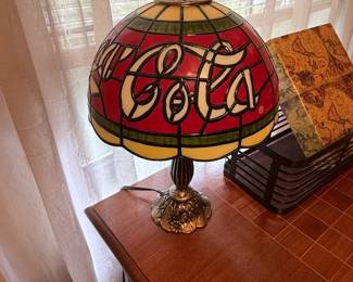 Coca Cola Tiffany Style Desk Lamp