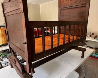 Antique Victorian Eastlake Crib