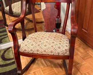 19th-century Victorian or Empire transitional style rocker