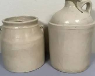Two Rustic Stoneware Jugs & Crocks