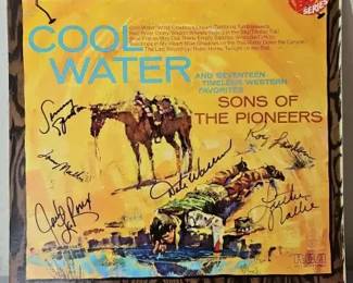 Signed Cover - Sons of the Pioneers Cool Water RCA LP AYL1-3679