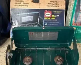 Camping Collection with Primus Stove, Screen House & Air Mattress