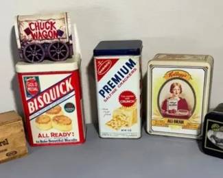 Vintage Cracker & Pantry Container Collection – 6 Pieces