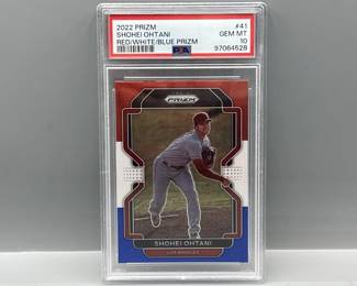 2022 Panini Prizm Shohei Ohtani Red/White/Blue Prizm #41 PSA Gem Mint 10