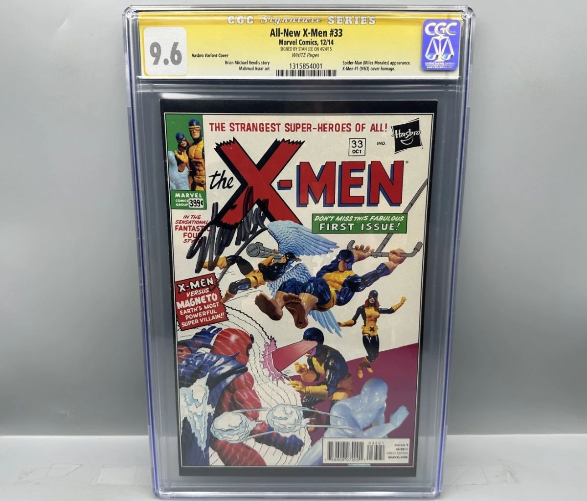 Marvel Comics All-New X-Men #33 (2014) CGC 9.6 Signature Series - Signed by Stan Lee - Hasbro Variant Cover - Miles Morales appearance