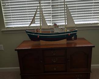 Lane cedar chest is approximately 44 inches long 27 1/4 inches high and 18 inches deep 