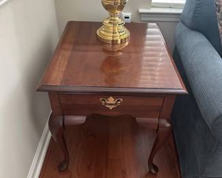 End table in living room Approximately 27 inches deep 22 inches wide and 23 inches high 
