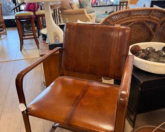 Beautiful leather chair and other high end furniture
