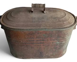 Antique Copper Boiler Wash Tub