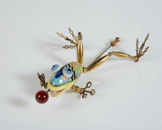 Cynthia Chuang Frog Brooch - $100