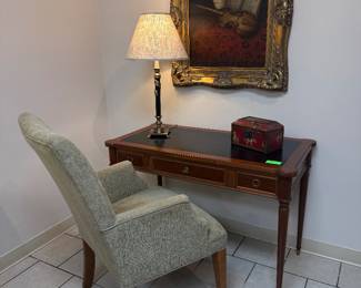 Made in Italy Leather Top Desk
